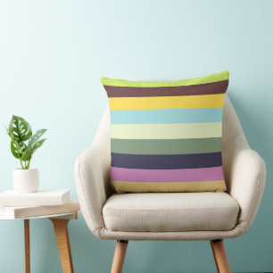 2025 Spring Summer Stripes Throw Pillow
