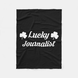 2025 St Patricks Day Journalist Media Tv News Repo Fleece Blanket