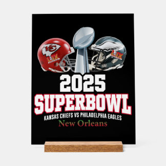 2025 Super Bowl Showdown  Acrylic Sign