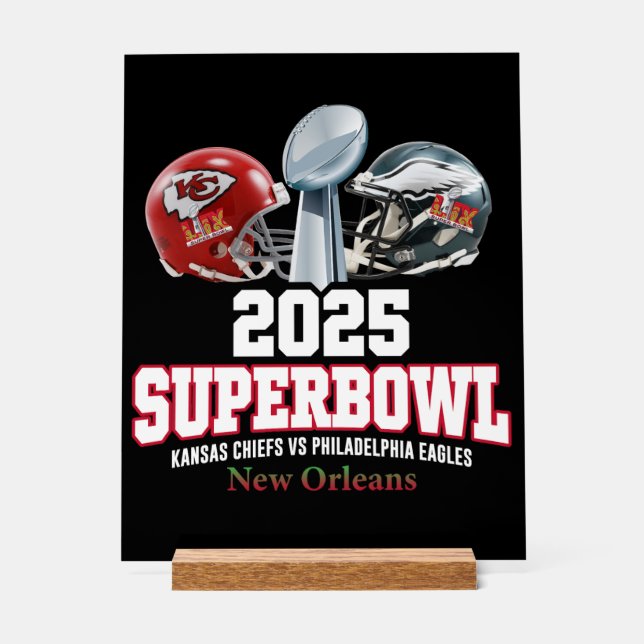 2025 Super Bowl Showdown  Acrylic Sign (Front)