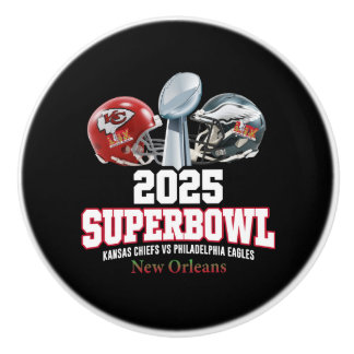 2025 Super Bowl Showdown  Ceramic Knob