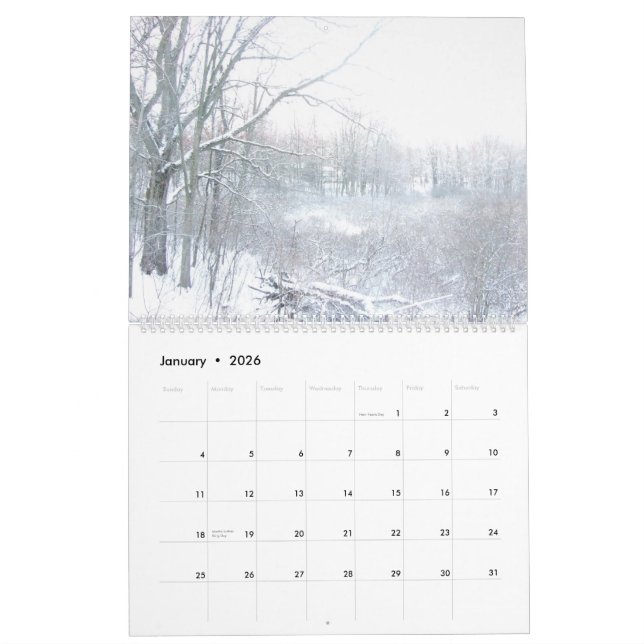 2025 Toutes les saisons Paysage et Calendrier Flor (Jan 2026)