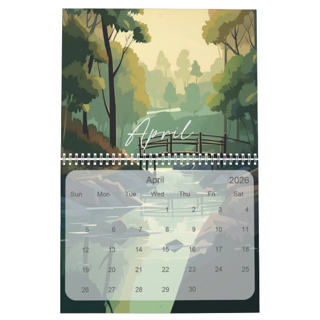 2025 Tranquil Scenes Calendar (Apr 2026)