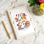 2025 Vibrant Watercolor Botanical Floral Design Planner<br><div class="desc">Stay organized and inspired throughout 2025 with our vibrant watercolor floral and greenery personalized planner. Designed to bring beauty and functionality to your daily planning, this stunning planner features hand-painted watercolor florals and lush greenery that reveals "2025". Personalize this beautiful planner with your name. Whether as a thoughtful gift or...</div>