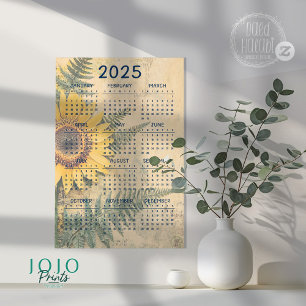 2025 Vintage Floral Junk Journal Poster
