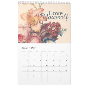 2025 vintage self growth quote custom calendar