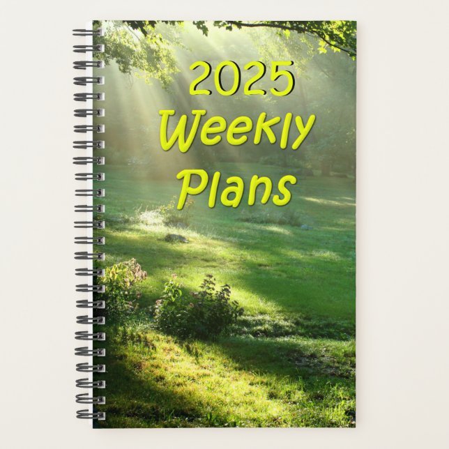 2025 Weekly Plans Simple Heaven's Light Design Planner (Front)