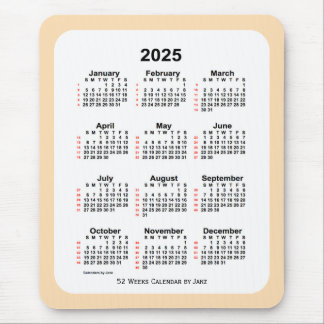 2025 Wheat 52 Week Calendar by Janz Mouse Pad