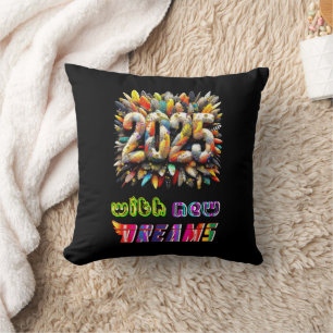 2025 With New Dreams Throw Pillow