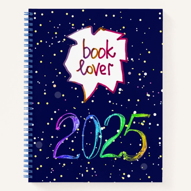 2025 year booklover Spiral Notebook (Front)