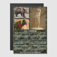2025 Year Calendar Camouflage Add 3 Custom Photos