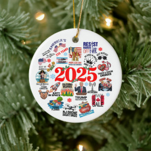 2025 Year in Review Christmas Ornament
