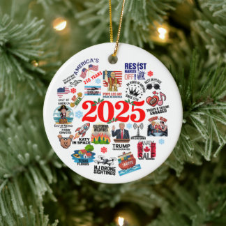 2025 Year in Review Christmas Ornament