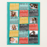 2025 Year Monthly Calendar Modern 12 Photo Collage Planner<br><div class="desc">Add some mid-century modern coolness to your life with this gorgeous 2025 calendar planner that includes room for 12 of your custom photos. On the inside, these planners have pages for you to organize your weeks and months. With the addition of the yearly calendar cover, you'll be able to see...</div>
