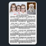 2025 Year Monthly Calendar White | Photo Template Magnet<br><div class="desc">This personalized 2025 year monthly calendar magnet shows the days of the week for each month in bold easy-to-read black on a white background. Easily add your own horizontal and vertical photographs to the top. This is a simple, modern calendar magnet to help you conquer the new year. Always know...</div>