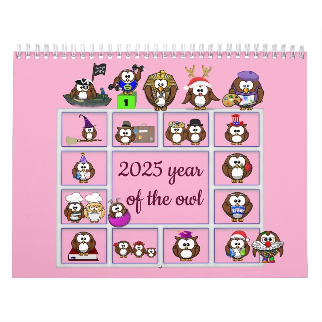 2025 year of the owl calendar (Cover)
