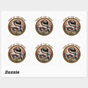 2025 YEAR OF THE SNAKE chinese new year gift idea Square Sticker