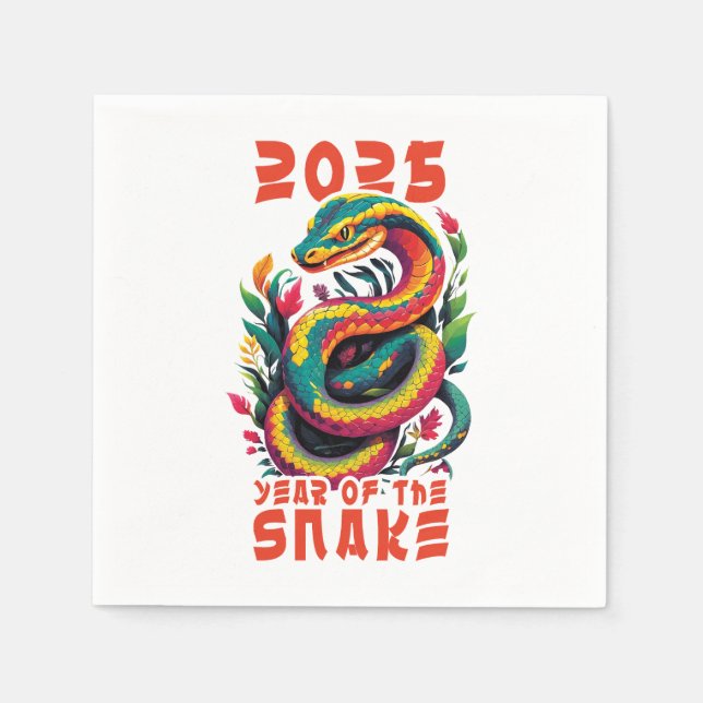2025 Year Of The Snake Napkin (Front)
