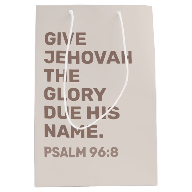 2025 Year Text Bag – Psalm 96:8 | JW Gift Bag (Front)
