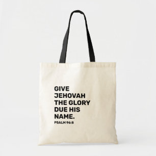 2025 Year Text Tote Bag – Psalm 96:8 JW Tote Bag