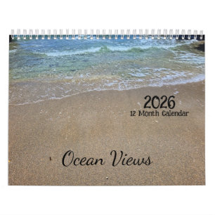 2026 12-Month Ocean Views Calendar