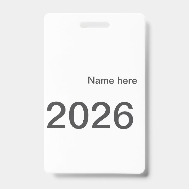 2026 2027 2028 name title here year bold letter  badge (Front)