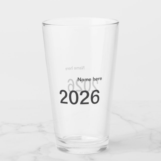 2026 2027 2028 name title here year bold letter  glass (Front)
