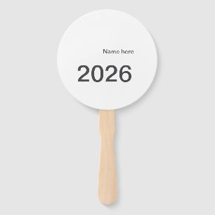 2026 2027 2028 name title here year bold letter  hand fan