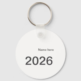 2026 2027 2028 name title here year bold letter  keychain