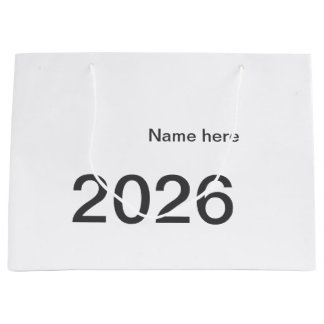 2026 2027 2028 name title here year bold letter  large gift bag