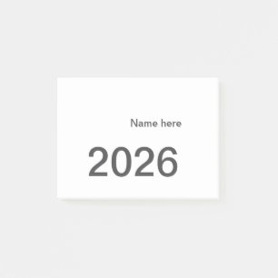 2026 2027 2028 name title here year bold letter post-it notes