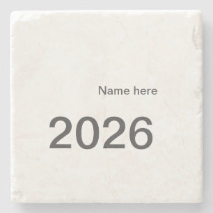 2026 2027 2028 name title here year bold letter stone coaster