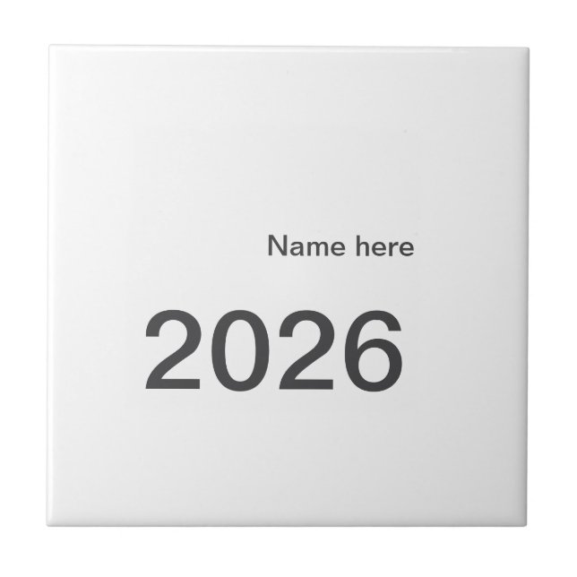 2026 2027 2028 name title here year bold letter  tile (Front)