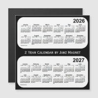 2026-2027 Black and White 2 Year Calendar by Janz