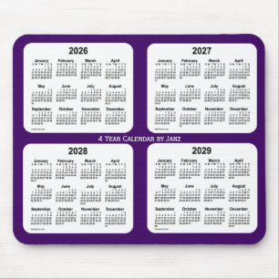 2026-2029 Purple 4 Year Calendar by Janz Mouse Pad