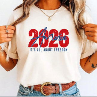 2026 America – It’s All About Freedom for family  Tri-Blend Shirt