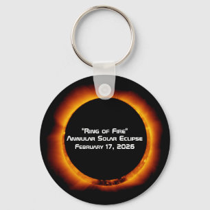 2026 Annular Ring of Fire Solar Eclipse Keychain