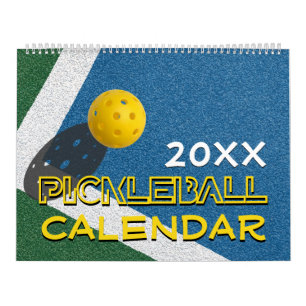 2026 Any Year Customizable PICKLEBALL Calendar