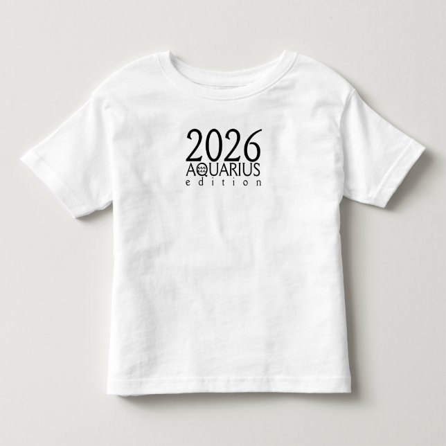 2026 Aquarius edition with symbol Toddler T-shirt (Front)