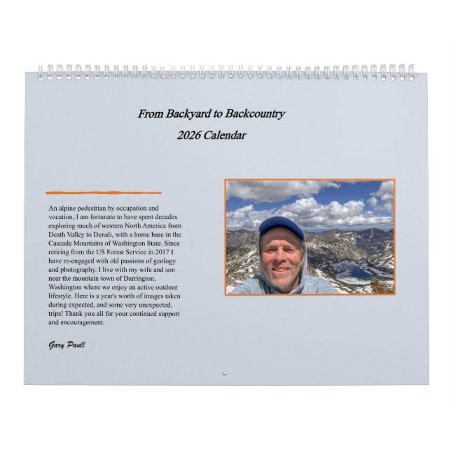 2026 Backyard to Backcountry Calendar (Cover)