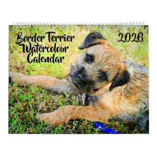 2026 Border Terrier Dog Mama Gift Border Lover  Calendar