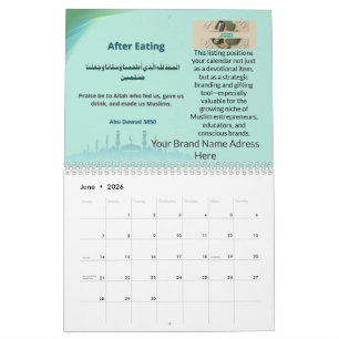 2026 Brandable Islamic Hijri Calendar – Mindfulnes
