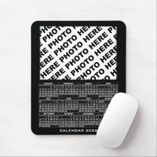 2026 Calendar Add 1 Horizontal Photos Mousepad