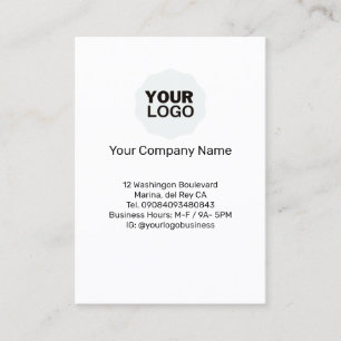 2026 Calendar Business Card - SUNDAY Vertical