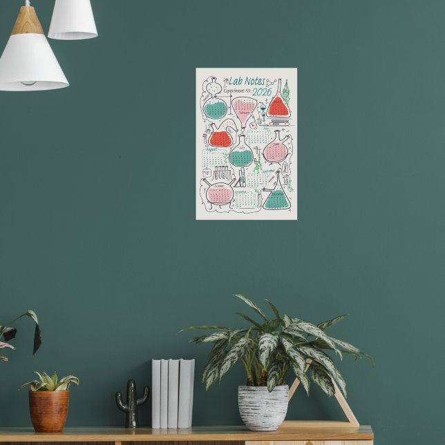2026 Calendar Chemistry Notes Poster (Living Room 1)