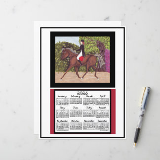2026 Calendar Dressage Horse Equine Fabric Font