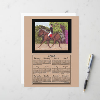 2026 Calendar Dressage Horse Sport Fabric Font