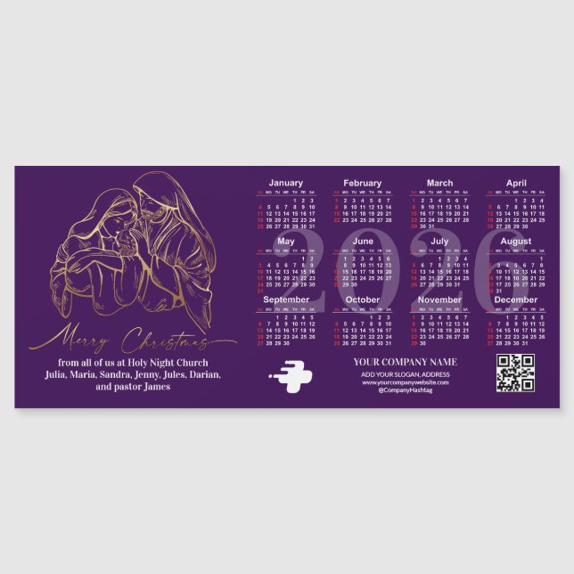 2026 Calendar Holy Family Christmas Religious Gift (Front)