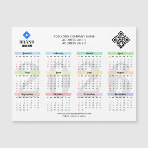 2026 Calendar Logo QR Code Modern Business Promo
