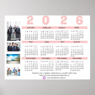 2026 Calendar Photo Christmas New Year Corporate Poster